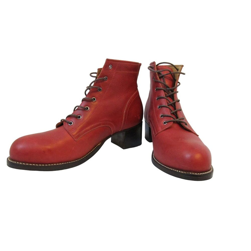 Adelante Women’s Burgundy/Pomegranate Leather Lace Up Boots SZ 10 w/extra laces